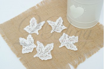Embroidery Motif - Leaves Shaped - 7 cm - Pack of 5
